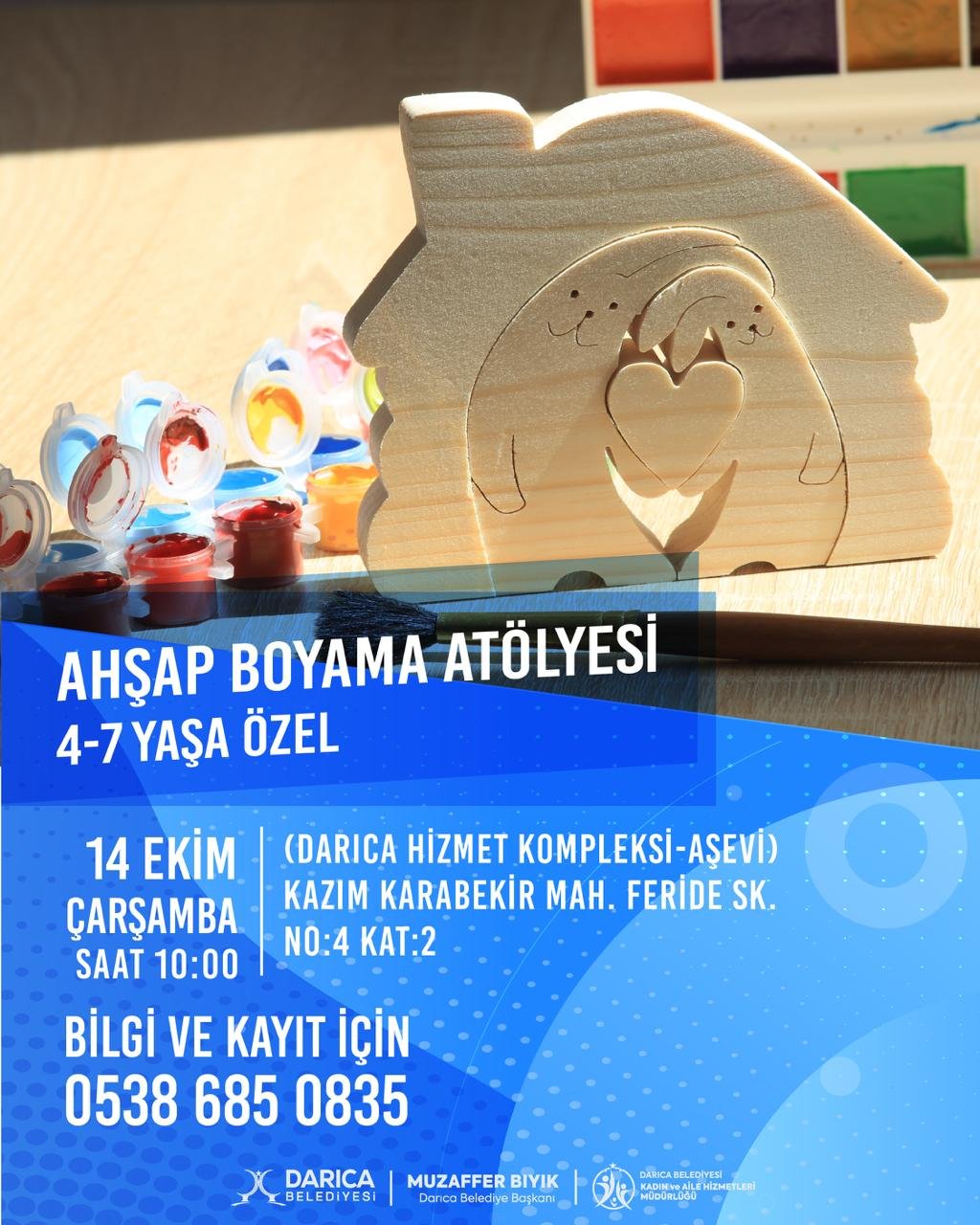 Ahşap Boyama Atölyesi 4-7 Yaşa Özel